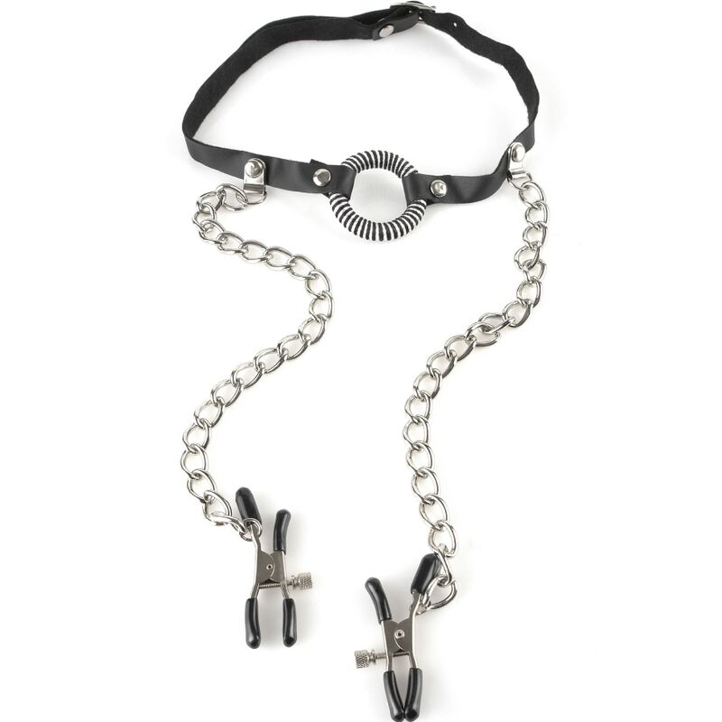 FETISH FANTASY SERIES - gag met tepelklemmen