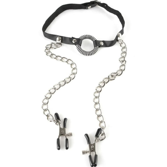 FETISH FANTASY SERIES - gag met tepelklemmen