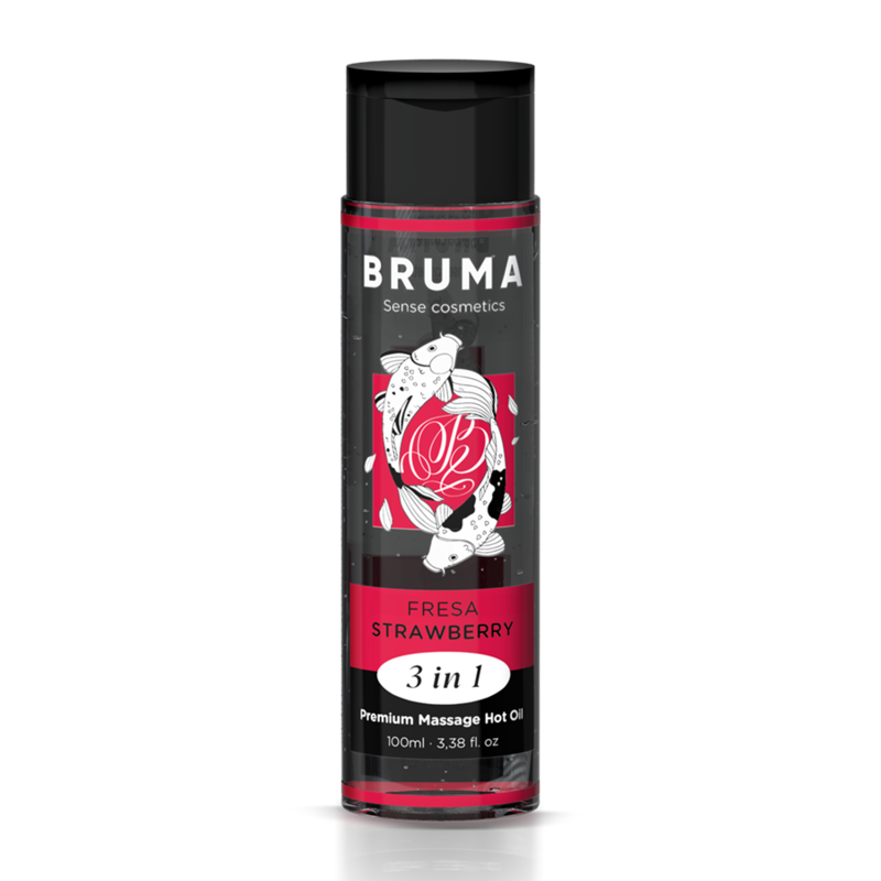 BRUMA - PREMIUM verwarmende massageolie met aardbeiensmaak 3-in-1 - 100 ML