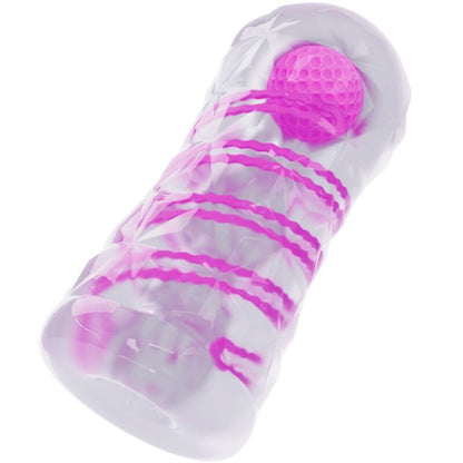PRETTY LOVE - FANTASY-masturbator voor mannen met interne spiraal en transparante balletjes