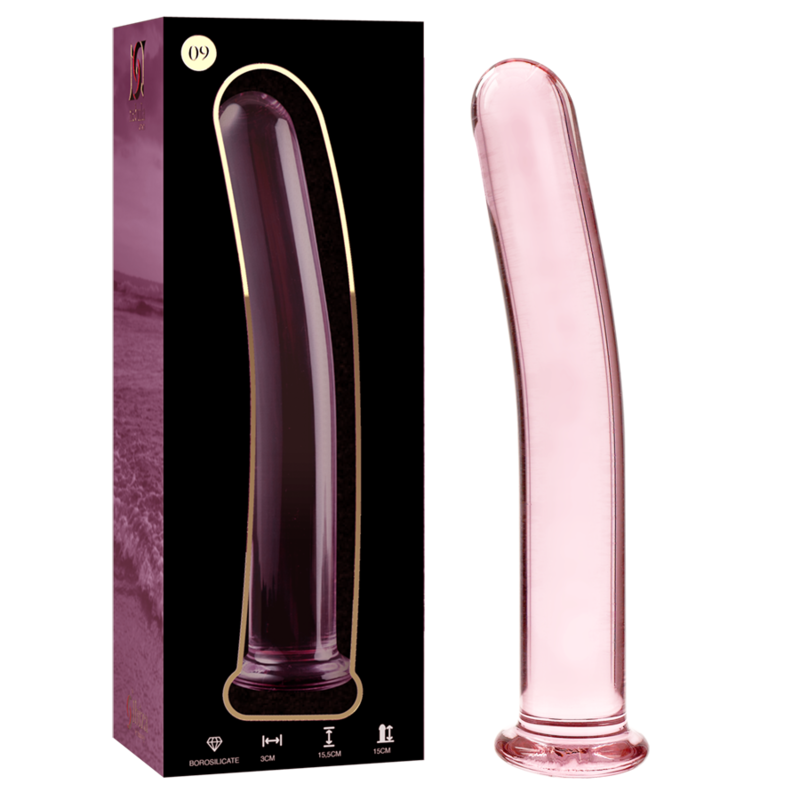 NEBULA SERIES BY IBIZA - MODEL 9 dildo van borosilicaatglas roze 15.5 CM -O- 2.5 CM