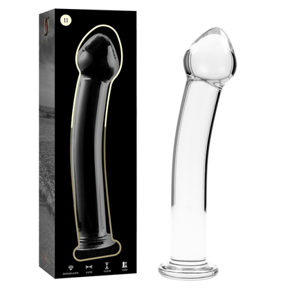 NEBULA SERIES BY IBIZA - MODEL 11 dildo van borosilicaatglas transparant 16 CM -O- 3 CM