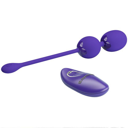 PRETTY LOVE - WILLIE YOUTH-vibrator met afstandsbediening, balletjes en violette vibratie
