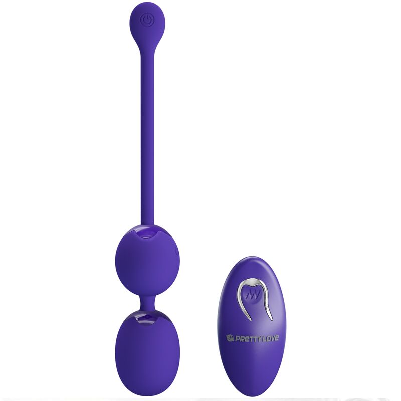 PRETTY LOVE - WILLIE YOUTH-vibrator met afstandsbediening, balletjes en violette vibratie