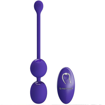 PRETTY LOVE - WILLIE YOUTH-vibrator met afstandsbediening, balletjes en violette vibratie