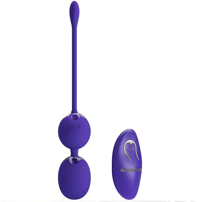 PRETTY LOVE - WILLIE YOUTH-vibrator met afstandsbediening, balletjes en violette vibratie