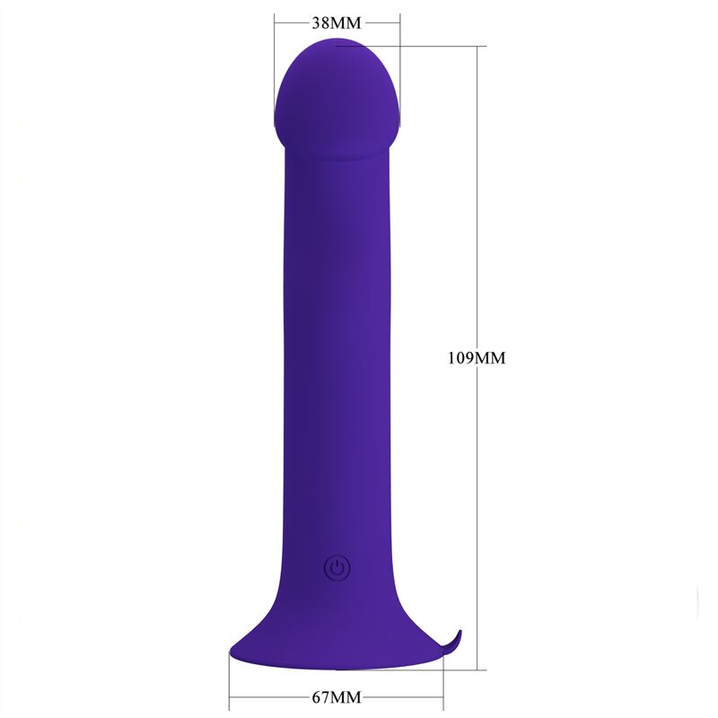 PRETTY LOVE - MURRAY YOUTH vibrerende dildo en oplaadbare paarse vibrator