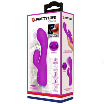 PRETTY LOVE - GLORIA paarse oplaadbare konijnenvibrator, waterdicht