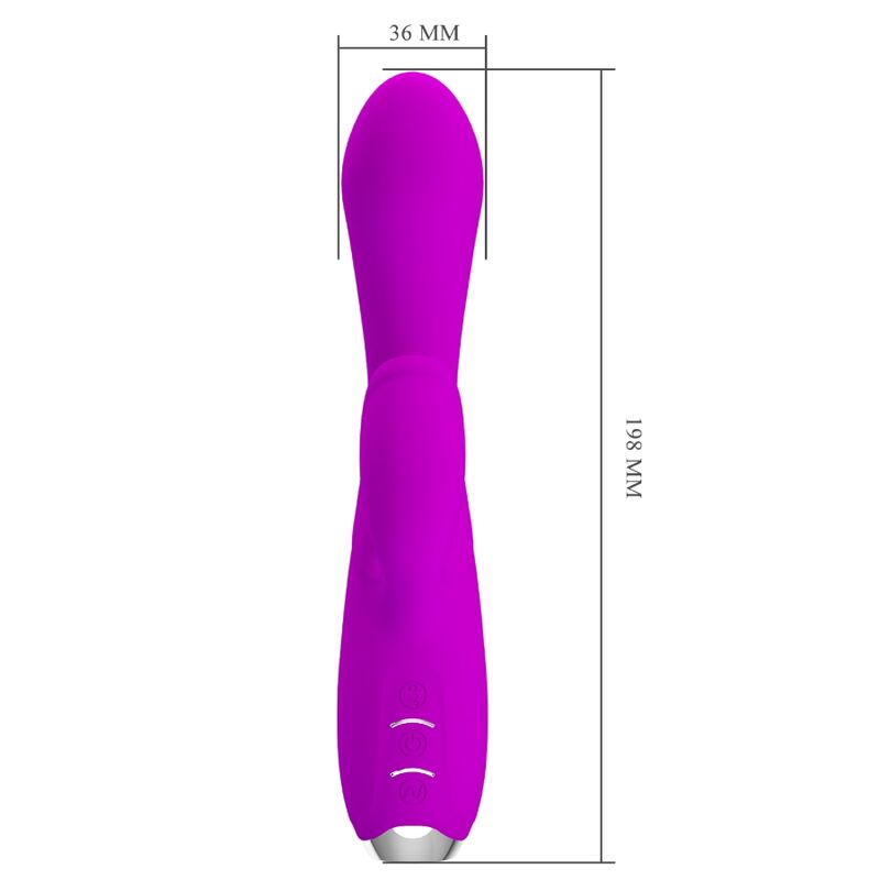 PRETTY LOVE - GLORIA paarse oplaadbare konijnenvibrator, waterdicht