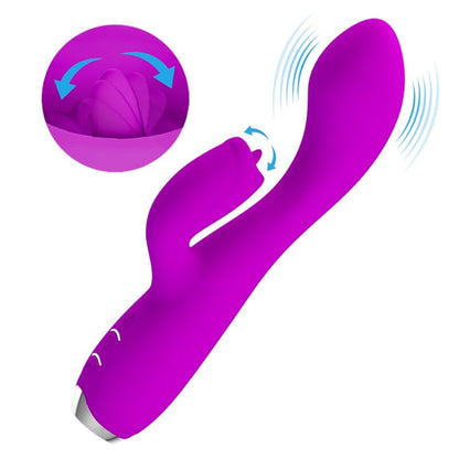 PRETTY LOVE - GLORIA paarse oplaadbare konijnenvibrator, waterdicht