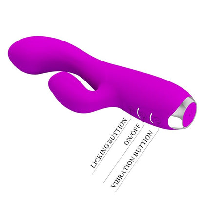 PRETTY LOVE - GLORIA paarse oplaadbare konijnenvibrator, waterdicht
