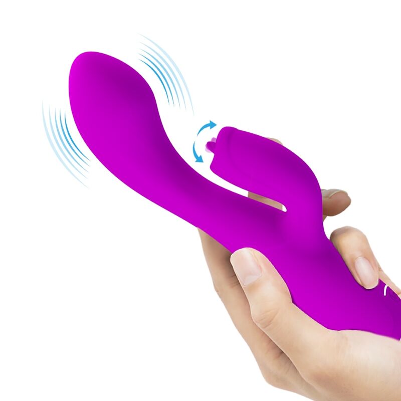 PRETTY LOVE - GLORIA paarse oplaadbare konijnenvibrator, waterdicht