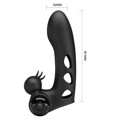 PRETTY LOVE - ORLANDO zwarte vibrator-vingerhoes
