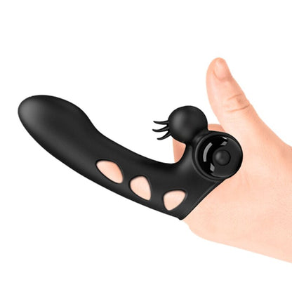 PRETTY LOVE - ORLANDO zwarte vibrator-vingerhoes