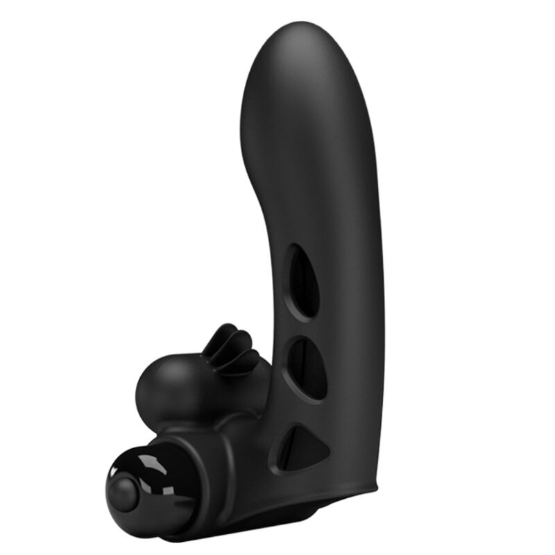 PRETTY LOVE - ORLANDO zwarte vibrator-vingerhoes