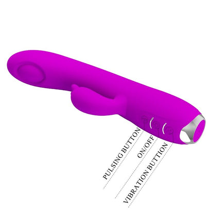 PRETTY LOVE - REGINA paarse oplaadbare vibrator met zuigfunctie en gel