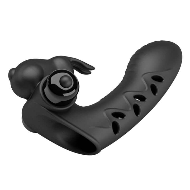 PRETTY LOVE - VANCE zwarte konijnenvibrator-vingerhoes