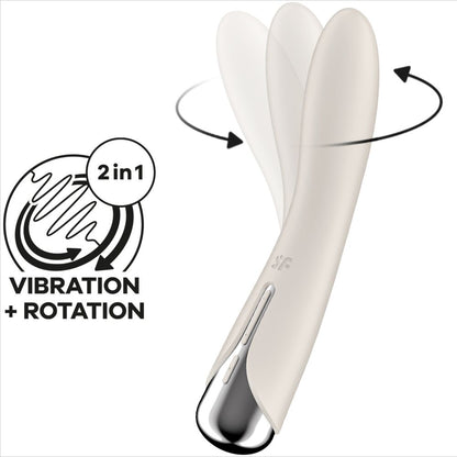 SATISFYER - SPINNING VIBE 1 G-SPOT BEIGE ROTERENDE VIBRATOR