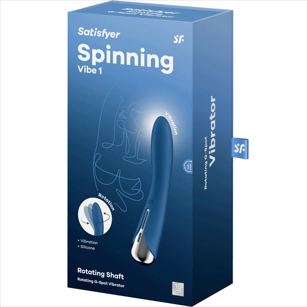 SATISFYER - SPINNING VIBE 1 G-SPOT BLAUWE ROTERENDE VIBRATOR