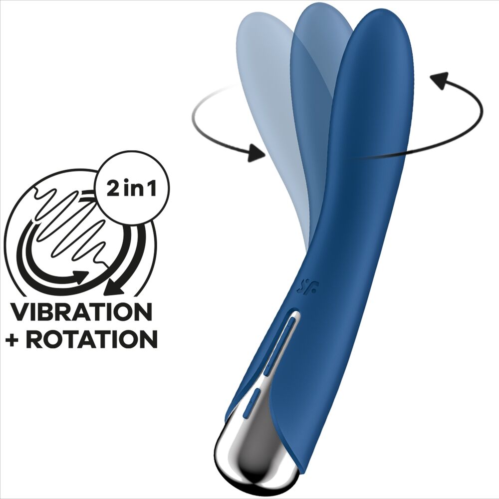 SATISFYER - SPINNING VIBE 1 G-SPOT BLAUWE ROTERENDE VIBRATOR