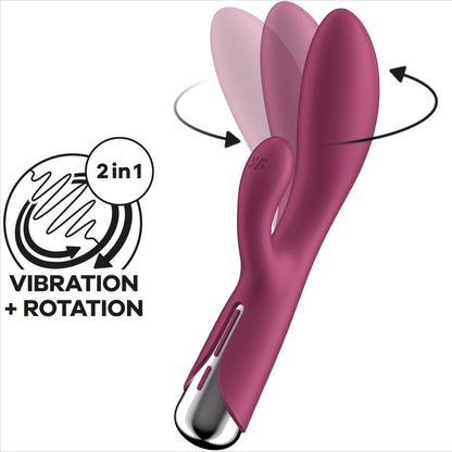 SATISFYER - SPINNING RABBIT 1 STIMULATIE VAN CLITORIS EN RODE G-SPOT