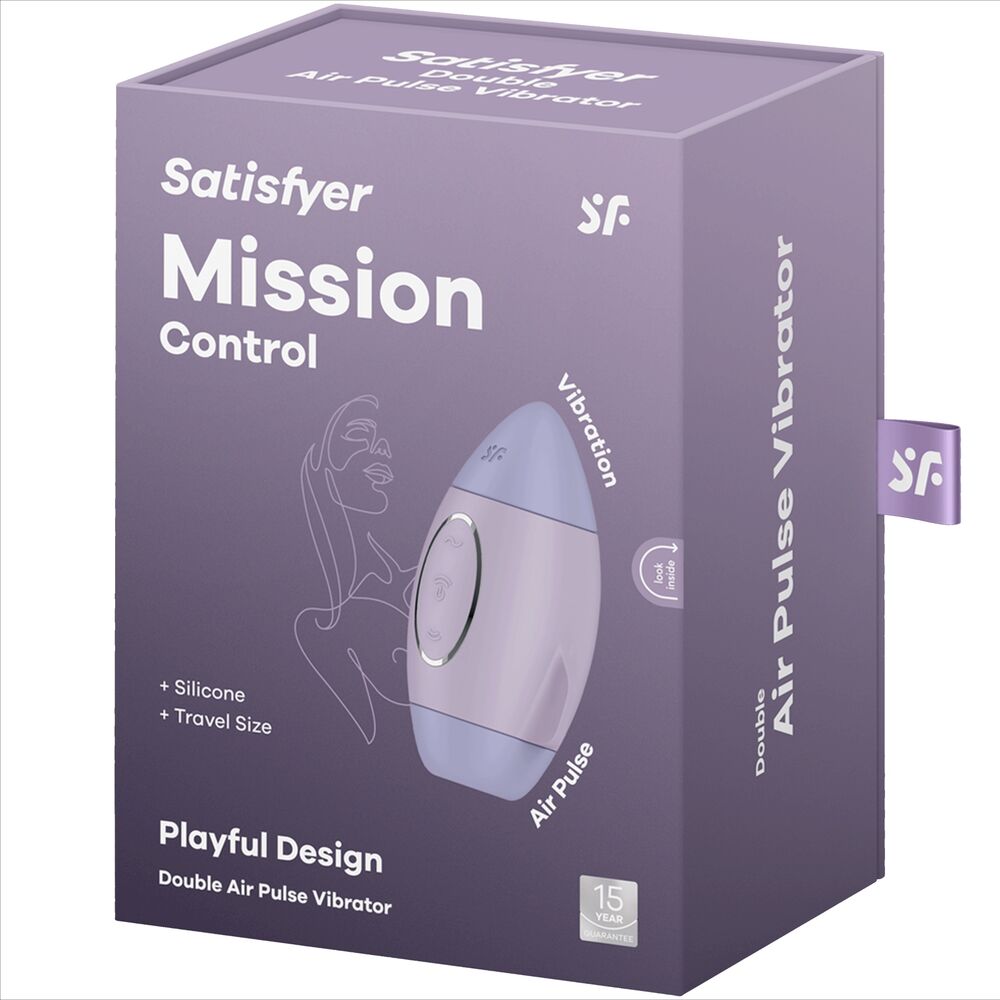 SATISFYER - MISSION CONTROL LILA KLEINE DUBBELE-IMPULSVIBRATOR
