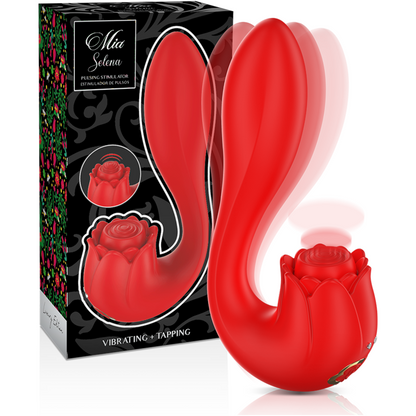 MIA - SELENA rode stimulerende vibrator met tikfunctie
