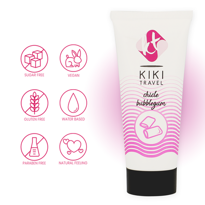 KIKÍ TRAVEL - BUBBELGUMSMAAK GLIJMIDDEL 50 ML