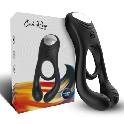 ARMONY - VEYRON DUBBELE VIBRATORRING SPEELGOED VOOR KOPPELS ZWART