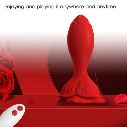 ARMONY - PINK vibrator en anaalplug, klein, met afstandsbediening, rood