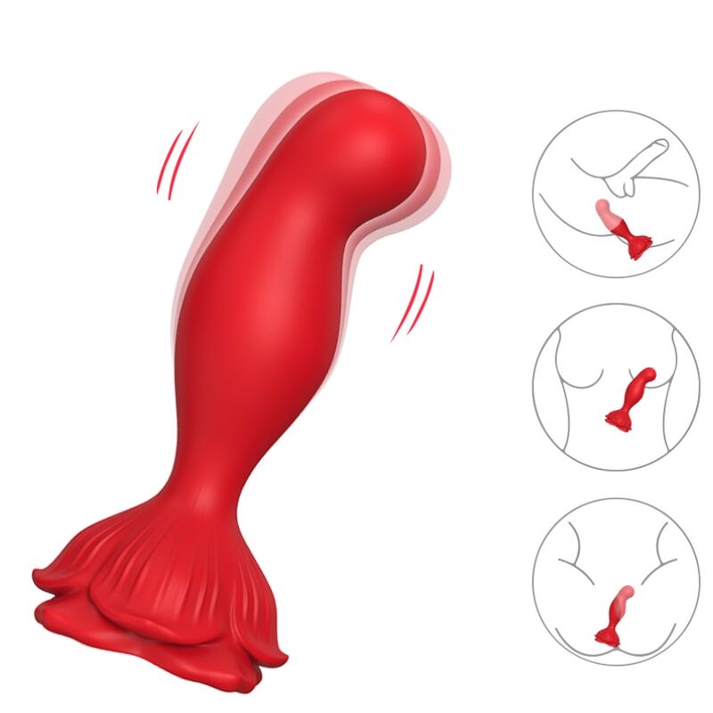 ARMONY - PINK vibrator en anaalplug met afstandsbediening, rood