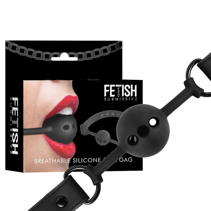 FETISH SUBMISSIVE BONDAGE - ademende siliconenbalgag
