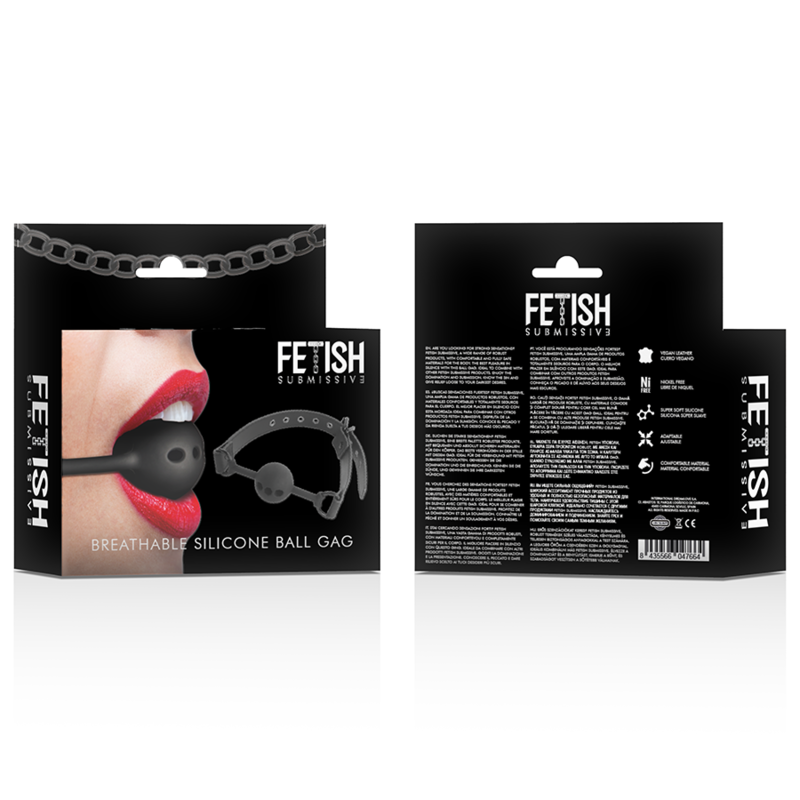 FETISH SUBMISSIVE BONDAGE - ademende siliconenbalgag