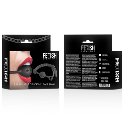 FETISH SUBMISSIVE BONDAGE - ademende siliconenbalgag