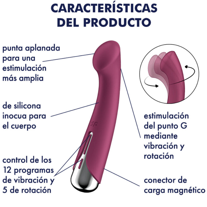 SATISFYER - SPINNING G-SPORT 1 roterende vibrator rood