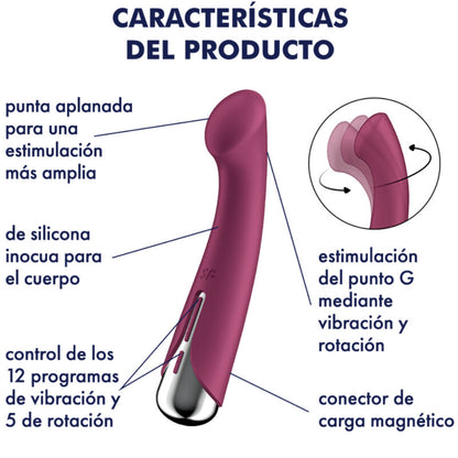 SATISFYER - SPINNING G-SPORT 1 roterende vibrator rood
