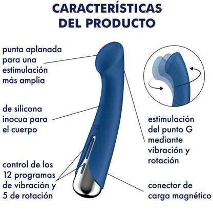 SATISFYER - SPINNING G-SPORT 1 roterende vibrator blauw
