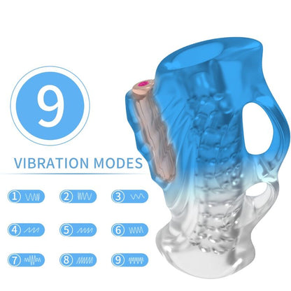 ARMONY - MASTURBATOR VOOR VINGER EN VIBRATOR BLAUWGRADIENT