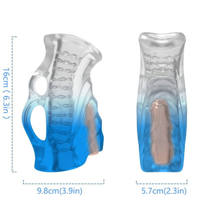 ARMONY - MASTURBATOR VOOR VINGER EN VIBRATOR BLAUWGRADIENT