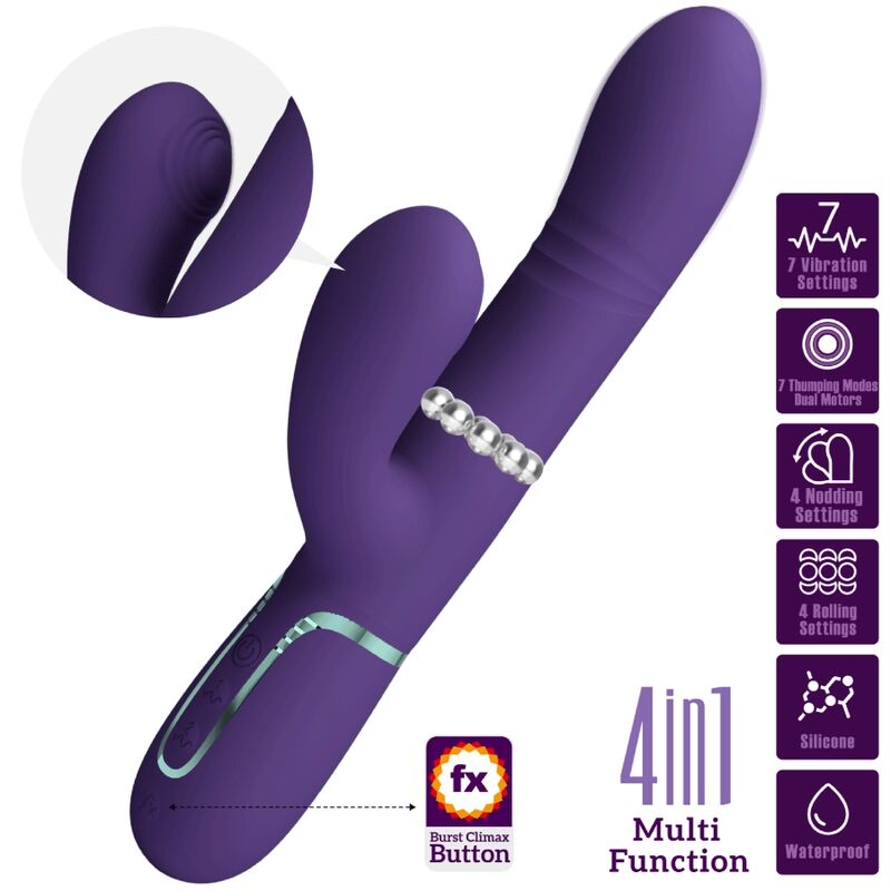 PRETTY LOVE - multifunctionele G-spotvibrator paars