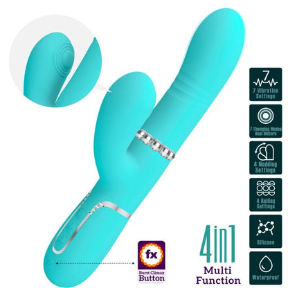 PRETTY LOVE - multifunctionele G-spotvibrator aquagroen