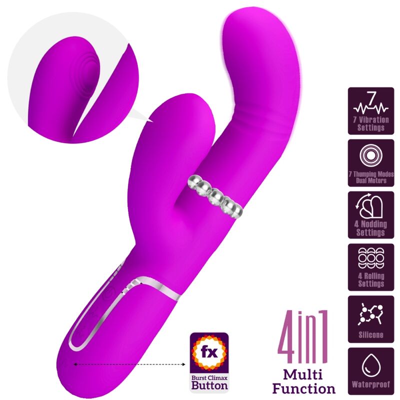PRETTY LOVE - multifunctionele G-spotvibrator fuchsia
