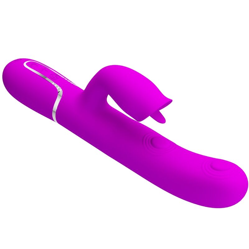 PRETTY LOVE - konijnenvibrator met likfunctie fuchsia