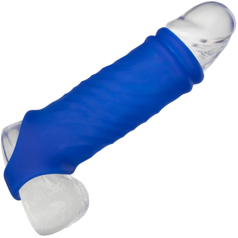 CALEXOTICS - ADMIRAL GOLFVORMIGE PENISHOES VAN VLOEIBARE SILICONEN BLAUW
