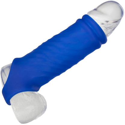 CALEXOTICS - ADMIRAL GOLFVORMIGE PENISHOES VAN VLOEIBARE SILICONEN BLAUW