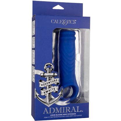 CALEXOTICS - ADMIRAL GOLFVORMIGE PENISHOES VAN VLOEIBARE SILICONEN BLAUW