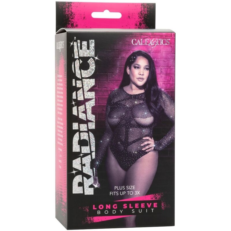 CALEXOTICS - RADIANCE bodysuit met lange mouwen RHINE grote maat