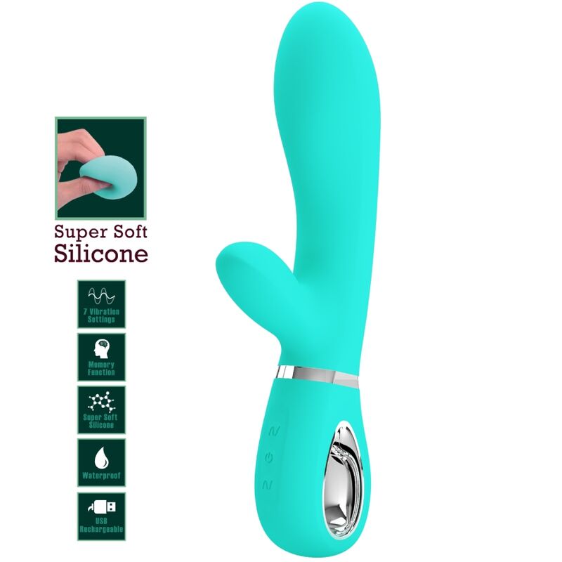 PRETTY LOVE - THOMAS multifunctionele G-spotvibrator aquagroen