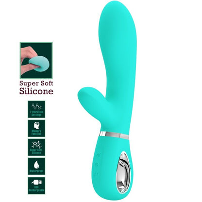 PRETTY LOVE - THOMAS multifunctionele G-spotvibrator aquagroen
