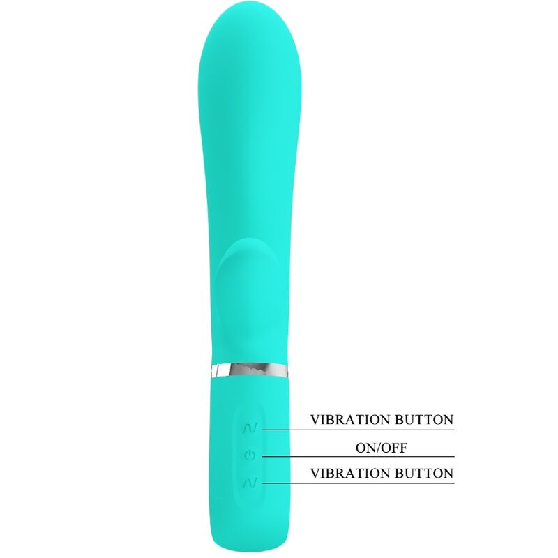 PRETTY LOVE - THOMAS multifunctionele G-spotvibrator aquagroen